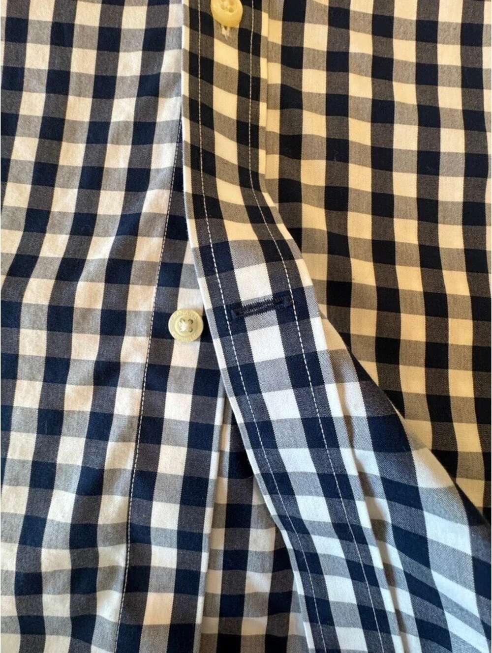 Banana Republic Men's Non-Iron Tailored Slim Fit Checkered Dress Shirt XL Tall